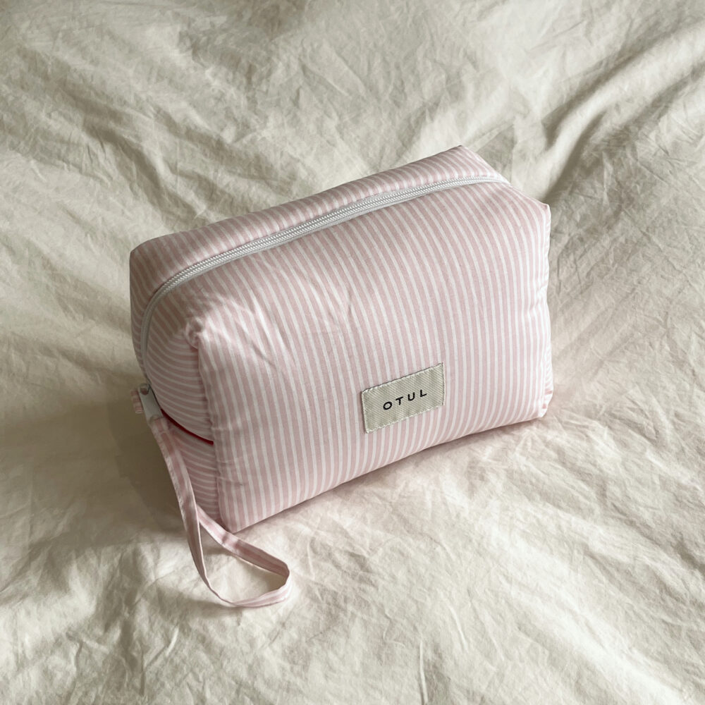Mini Travel Bag - Pink Striped