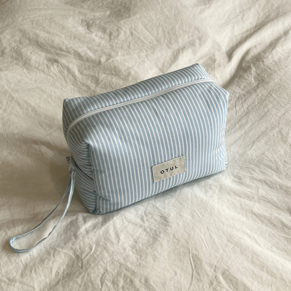 Mini Travel Bag - Blue Striped
